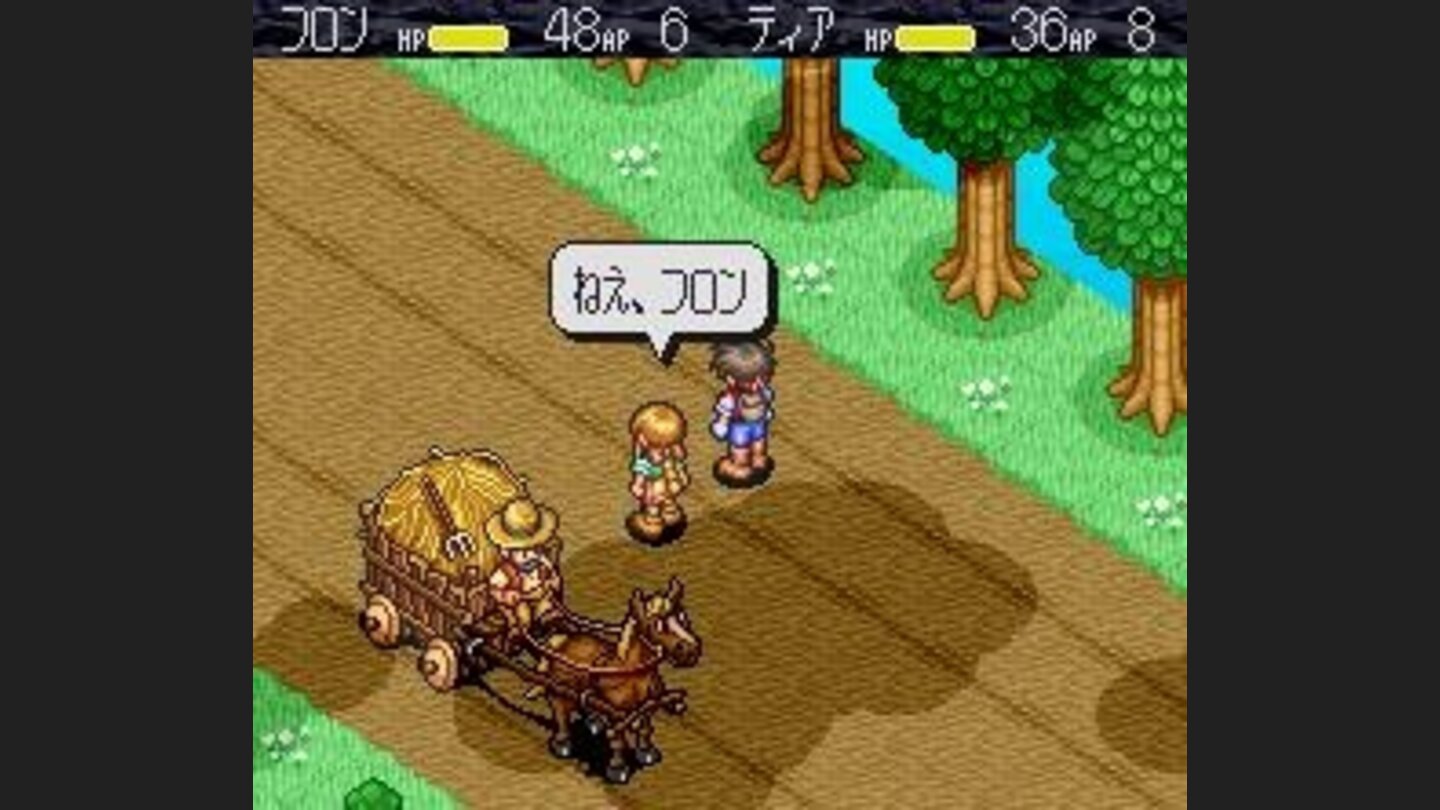 Fron and Tia chat while a farmer is passing by