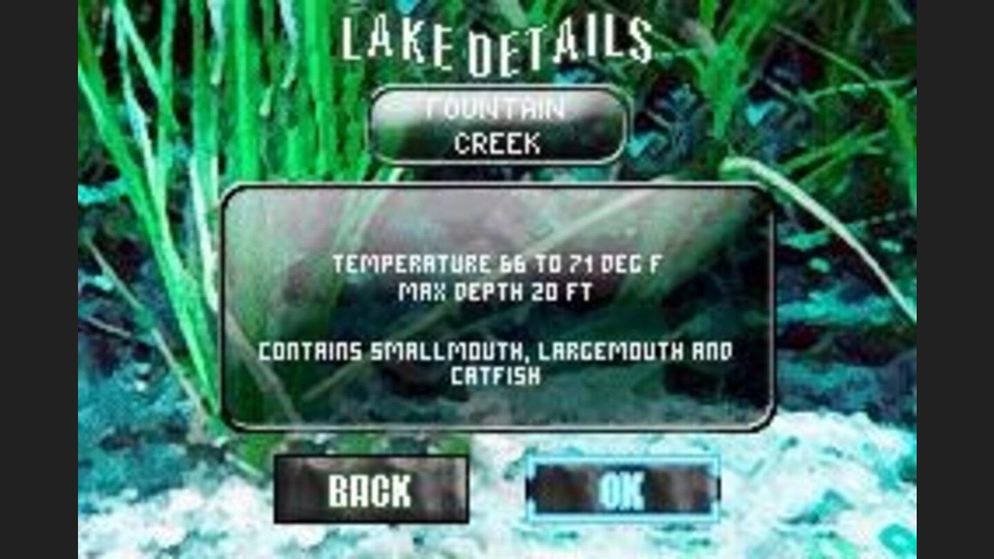 Each lake has information about it