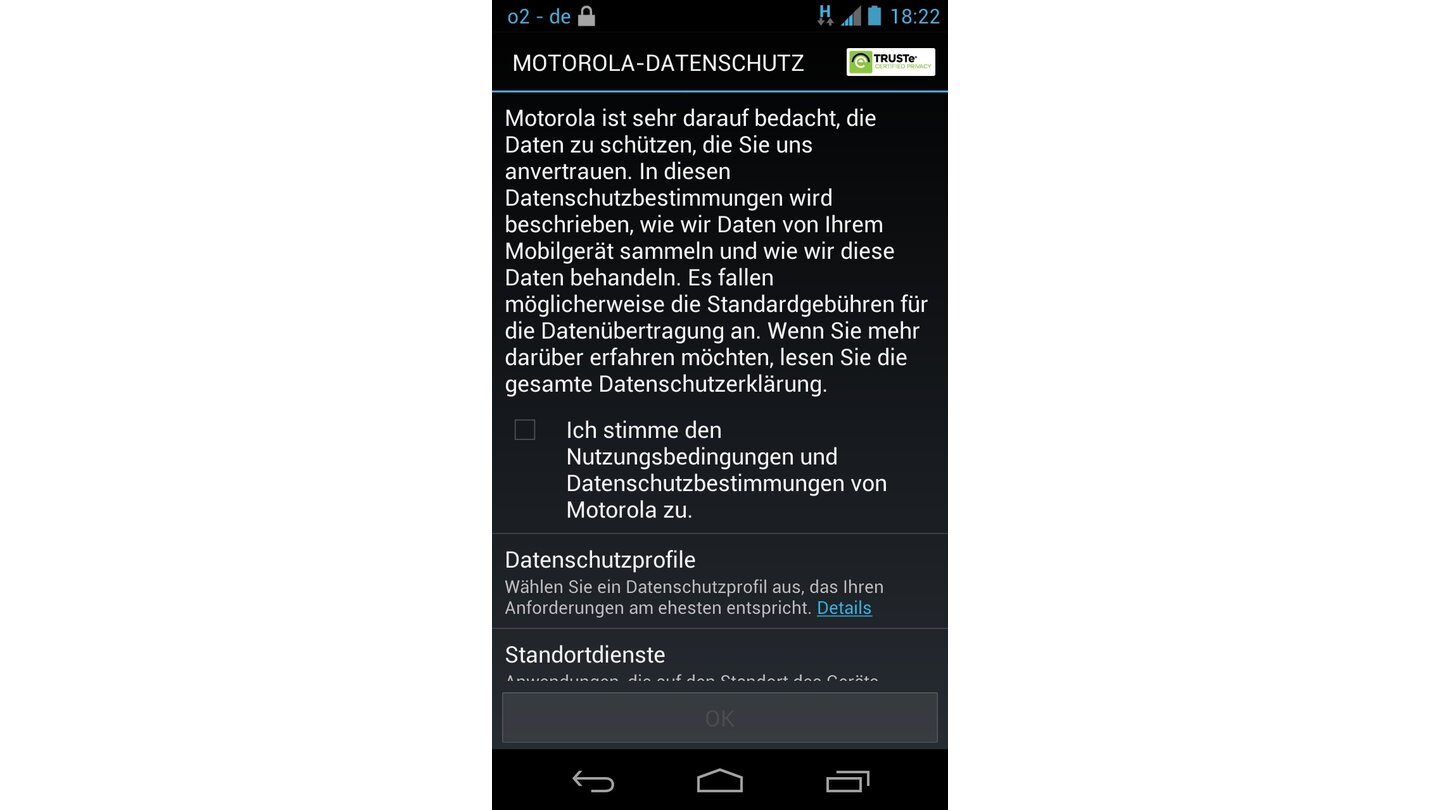 Android auf dem Motorola Razr HD