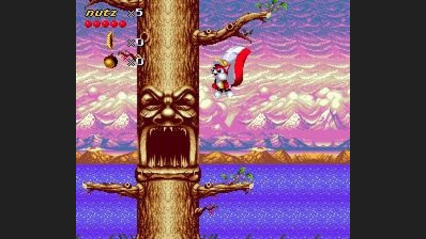 Jumping on trees with angry faces
