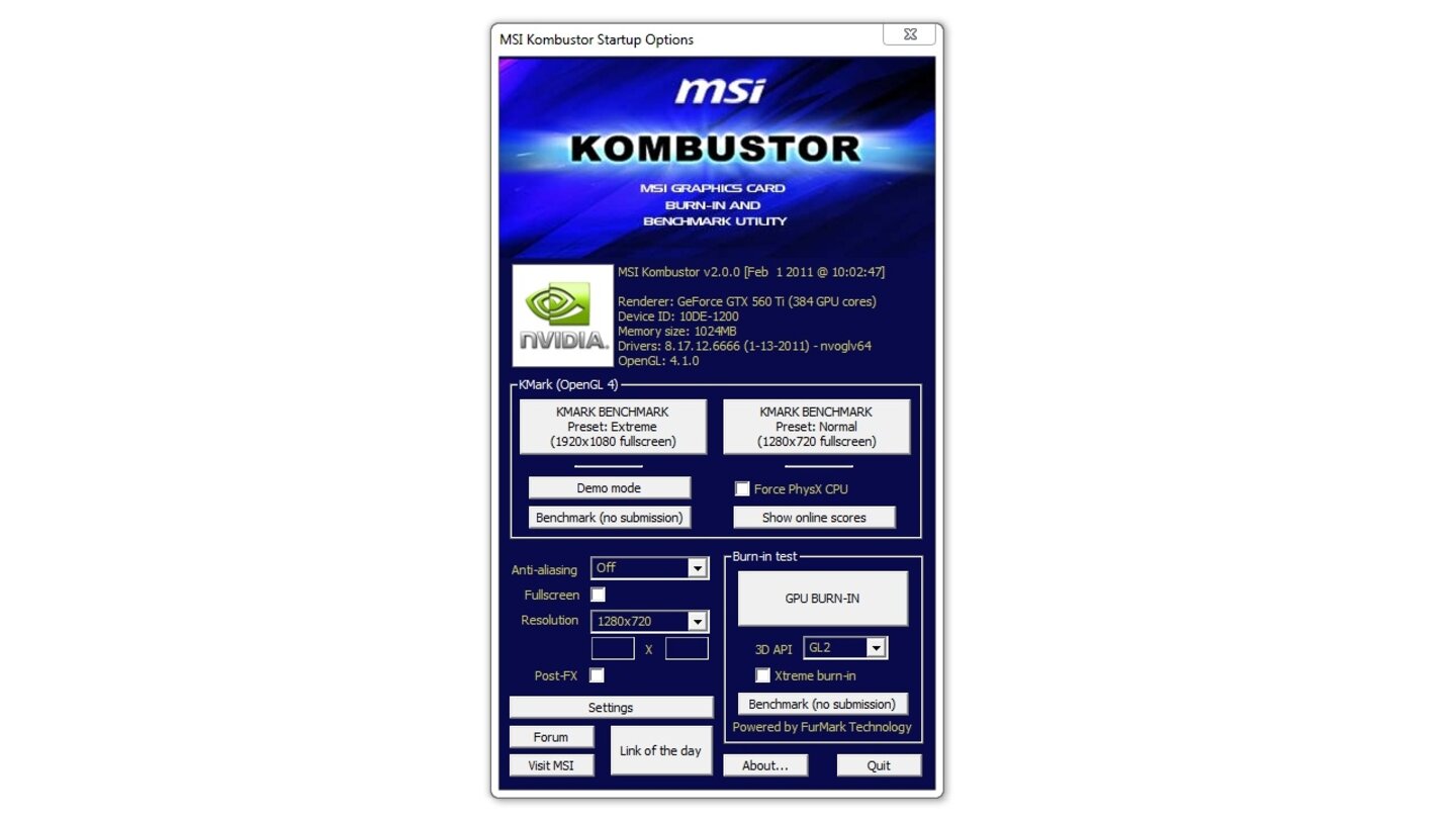 kombustor msi afterburner