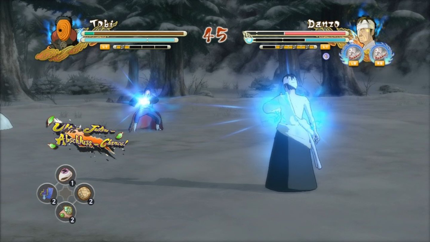 Naruto Shippuden: Ultimate Ninja Storm 3Gegen Freunde zu kämpfen macht wie in den meisten anderen Prügelspielen natürlich am meisten Spaß.