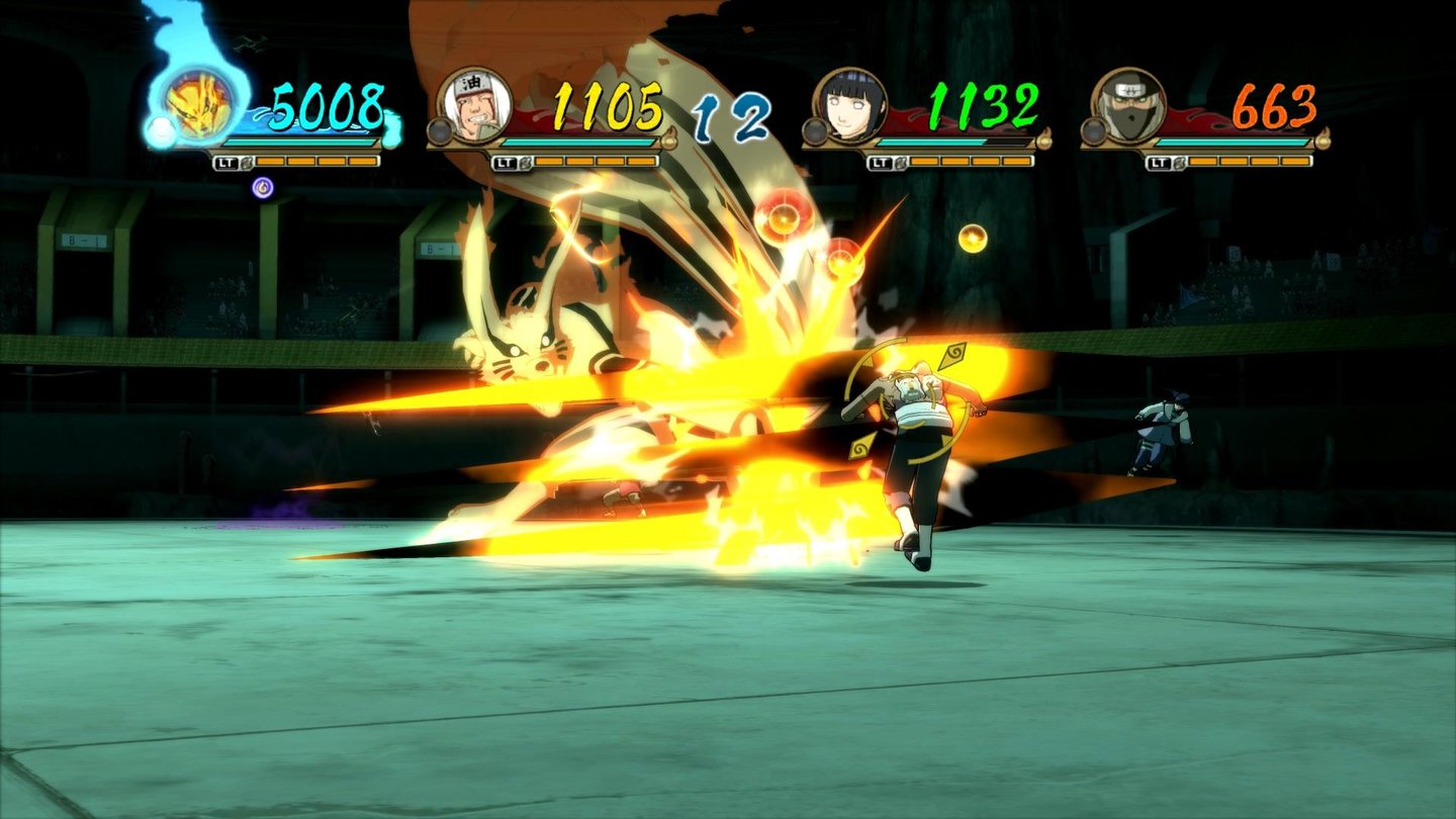Naruto Shippuden: Ultimate Ninja Storm RevolutionErwachte Formen wie das Kyubi können wir in den Turnierkämpfen nicht einfach so aktivieren, sondern müssen erst ein Powerup einsammeln.