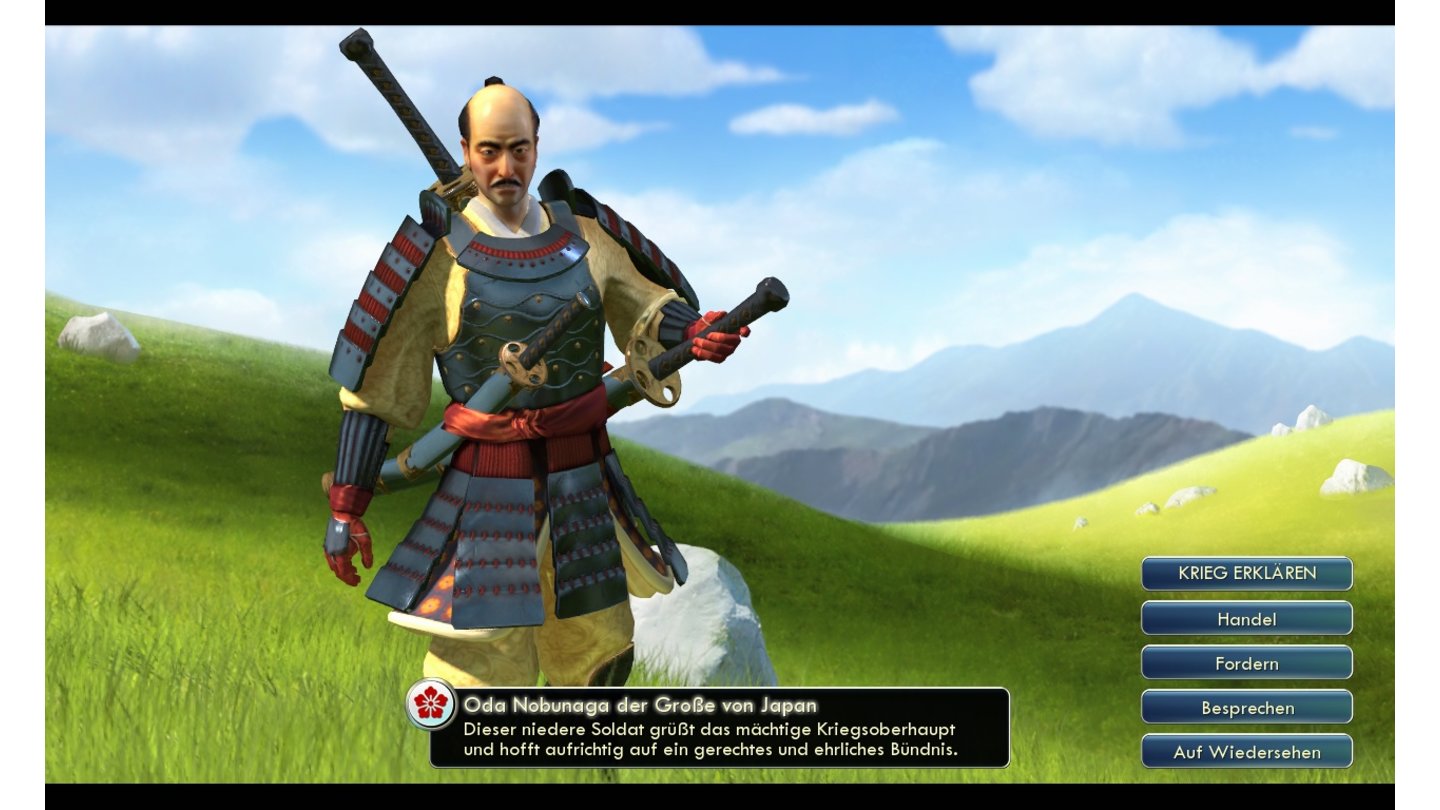 Japan - Oda NobunagaDie Japaner unter Oda Nobunaga sind eine kampfstarke Nation. Ihre Einheiten greifen immer mit voller Stärke an, selbst wenn sie beschädigt sind.
