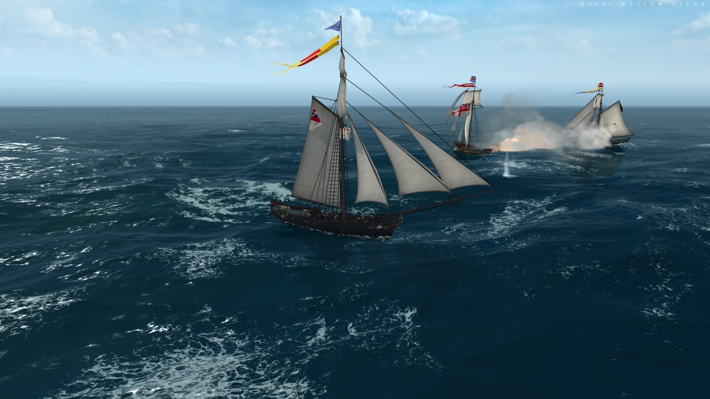 Naval Action Dreitanz auf dem Wasser. Verbündete nehmen den Piraten ebenfalls aufs Korn.