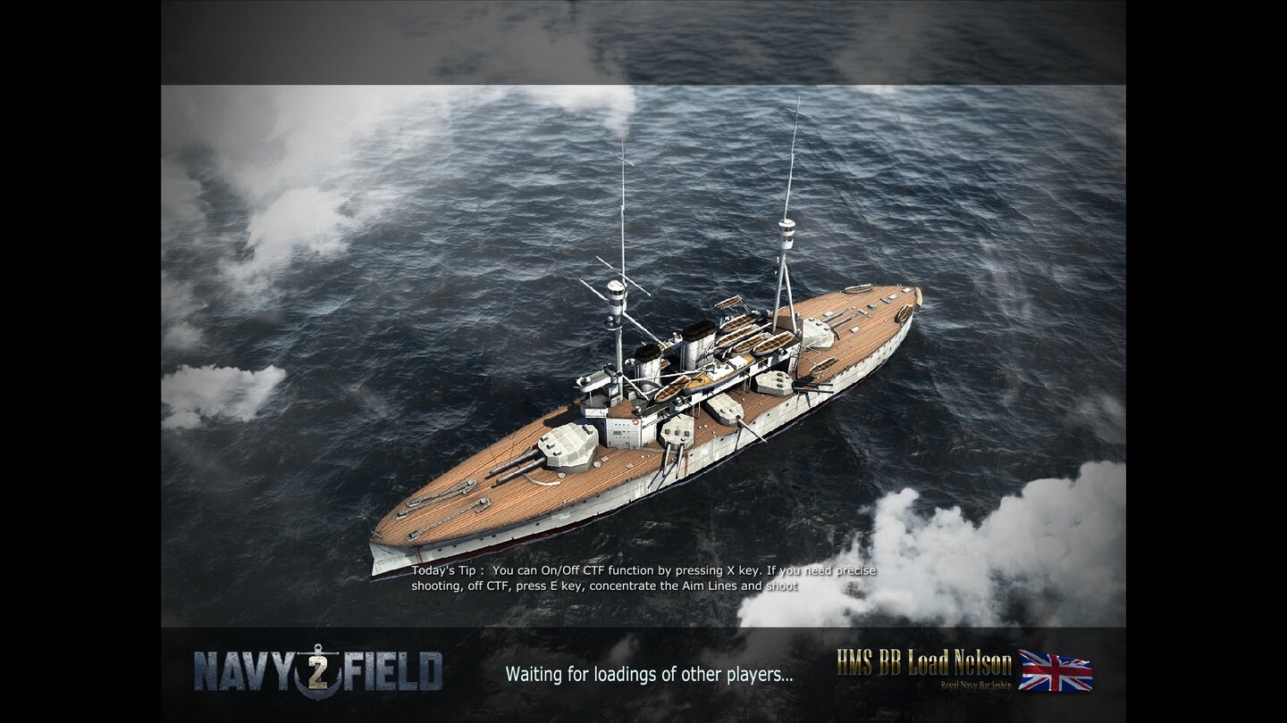 Navy Field 2 Die koreanischen Entwickler haben die Übersetzung ihres Spiels anscheinend durch den billigsten Anbieter durchführen lassen - nur so erklärt sich, dass das Schlachtschiff im Ladebildschirm als H.M.S. Load Nelson angepriesen wird.