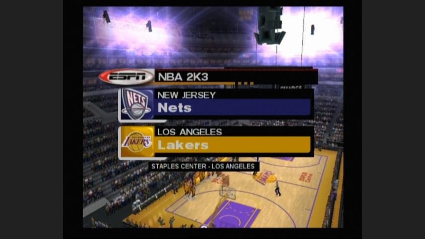 The match between Nets and Lakers is about to begin