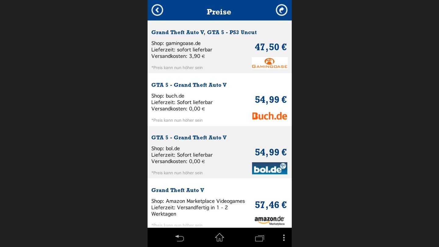 Neue GamePro-AppMit dem Preisvergleich findet man schnell das günstigste Angebot für sein Wunschspiel und kann direkt vom Smartphone aus zuschlagen.