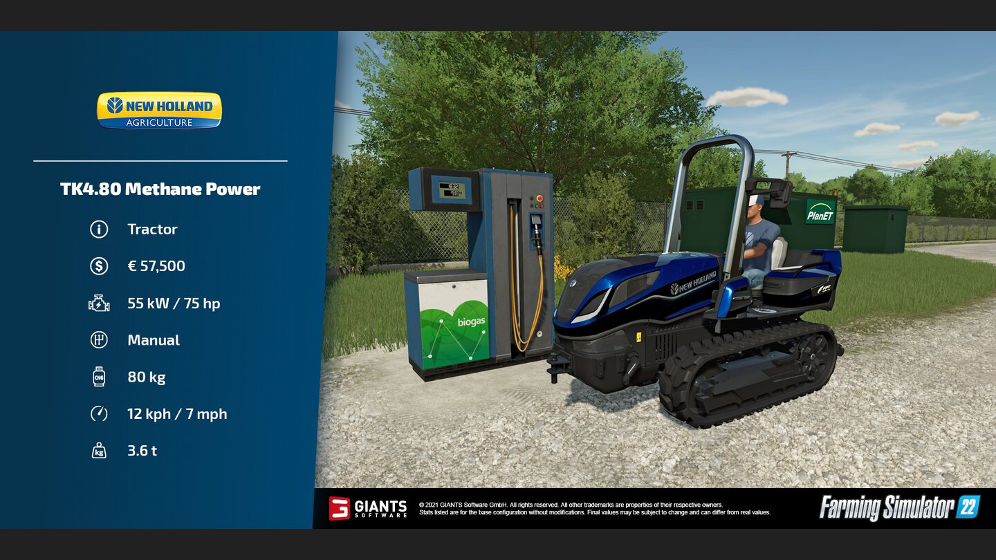 Landwirtschafts Simulator 22
New Holland TK4.80 Methane Power