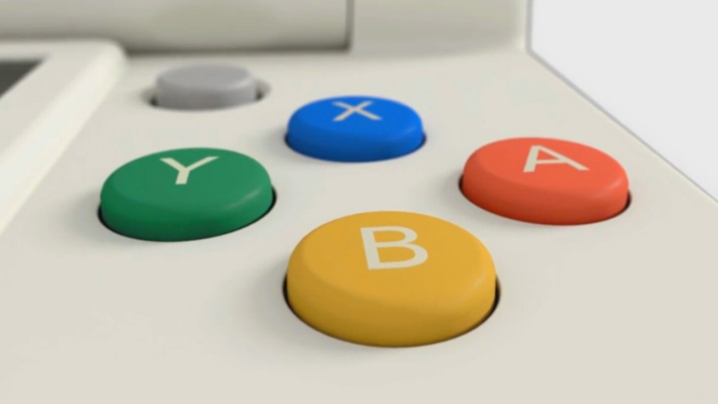 New Nintendo 3DSDie Buttons des New 3DS sind farbig und erinnern an die Knöpfe des Super NES.