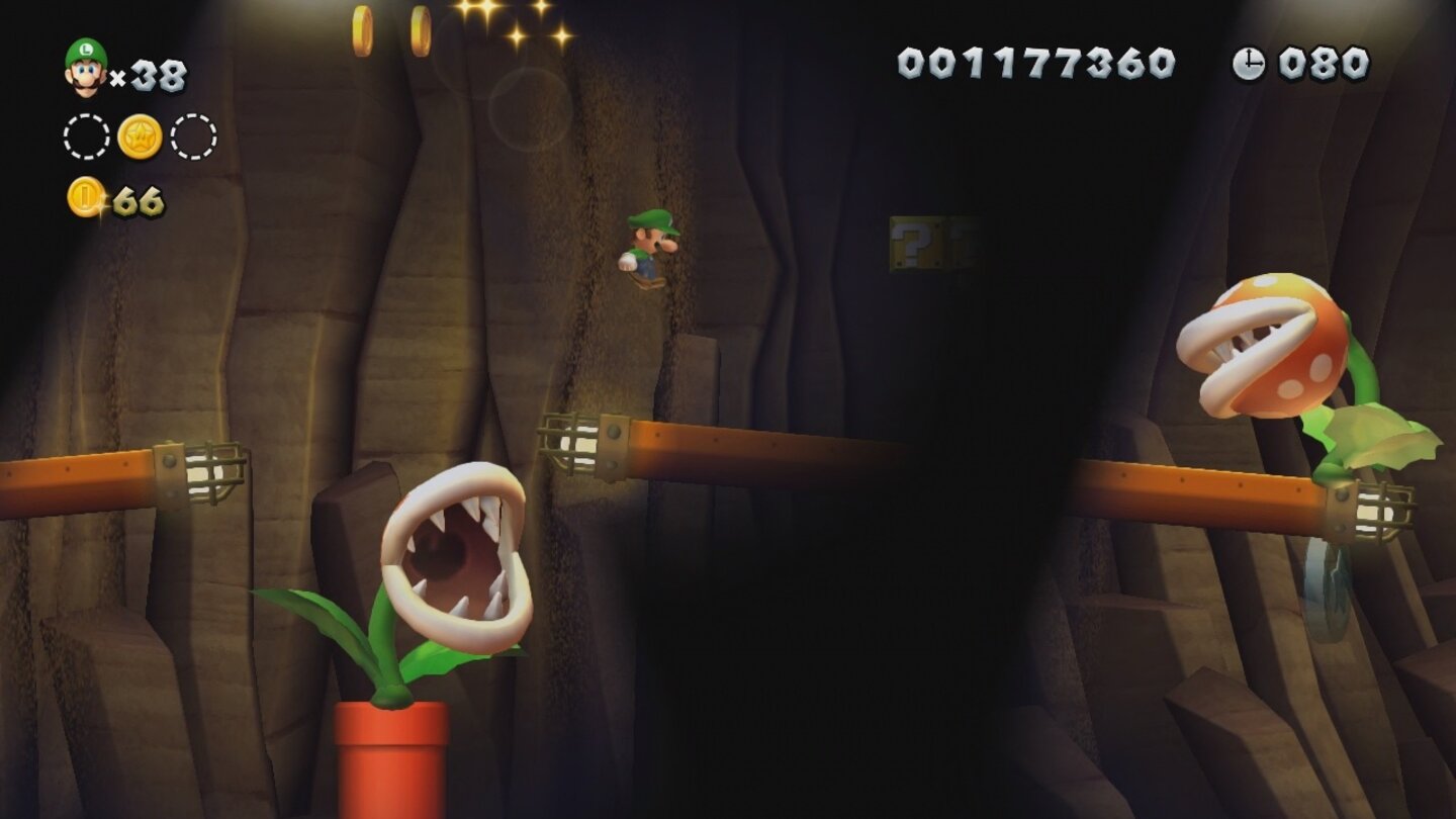 New Super Luigi UEinige Levels können wir auf den ersten Blick kaum von den Gegenstücken aus dem Hauptspiel unterscheiden.