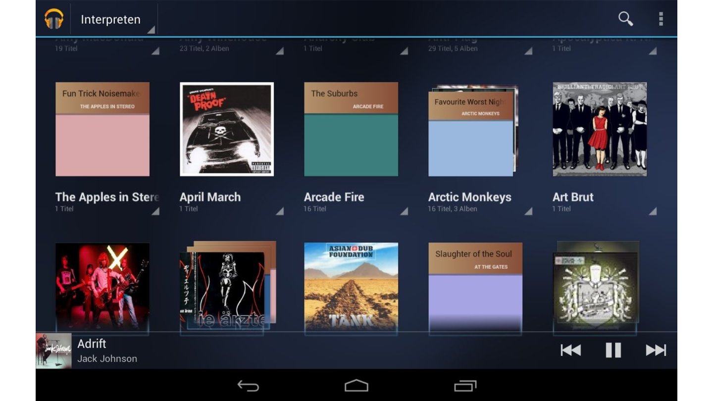 Google Music, der neue Media-Player auf dem Nexus 7