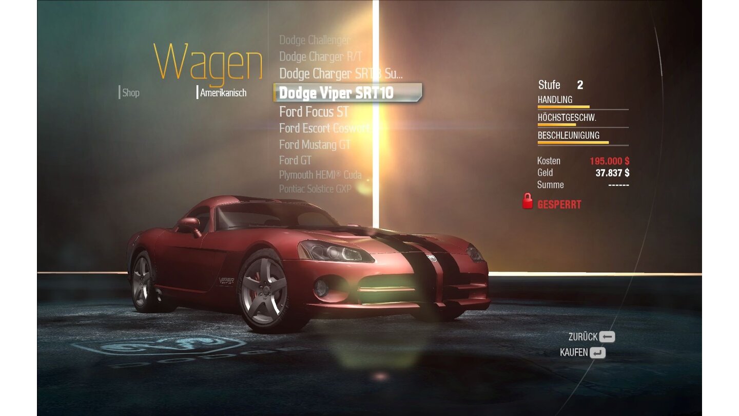 NFS Undercover: Dodge Viper SRT10