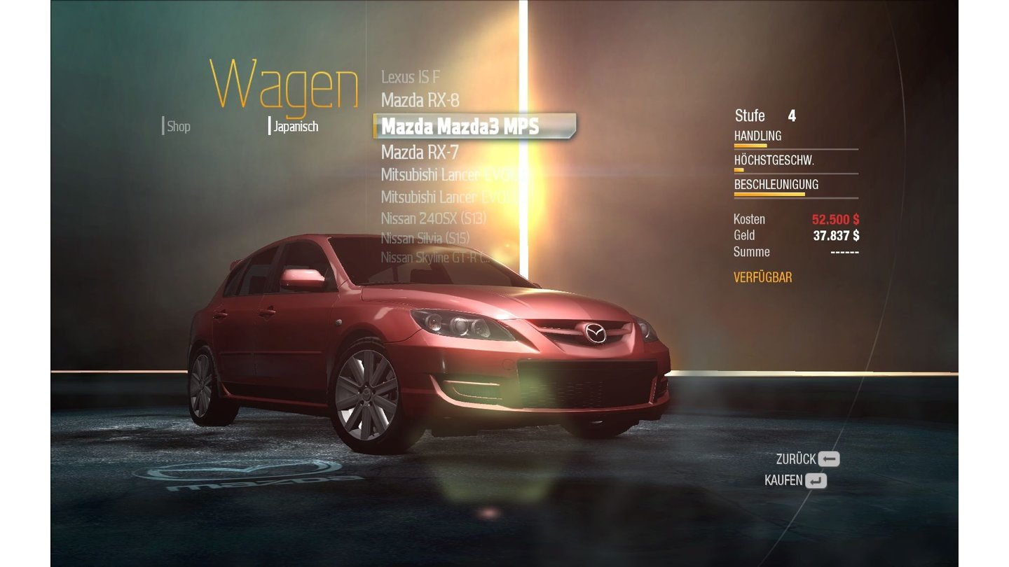 NFS Undercover: Mazda 3 MPS