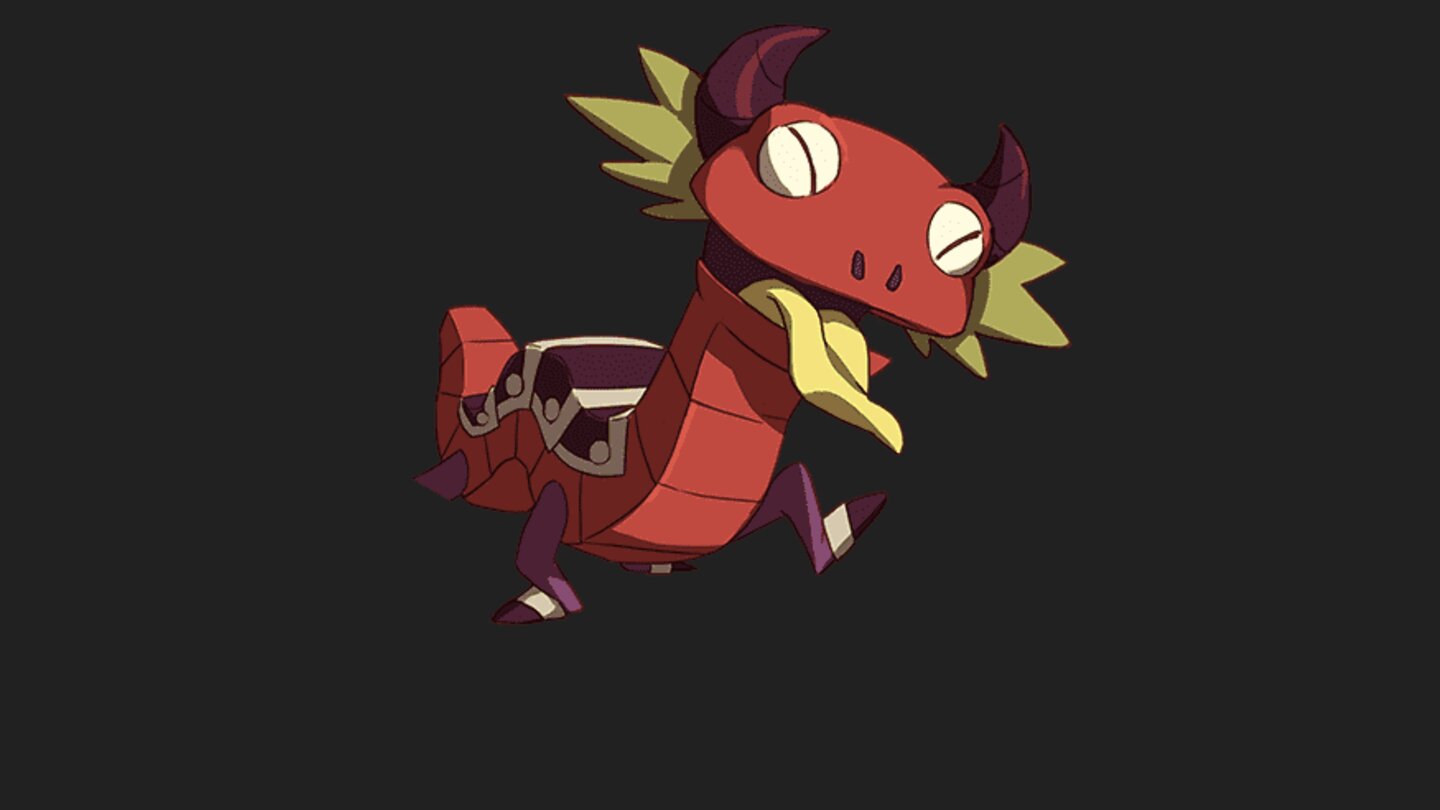 Knallermander: Dieser Vertraute ist eine Art Drache und er kann Feuer speien.