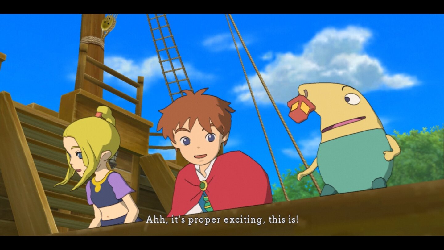 Ni no Kuni: Der Fluch der weißen KöniginTröpfchen, Olivers lebendiges Stofftier begleitet euch stets auf der Reise durch die Welten.