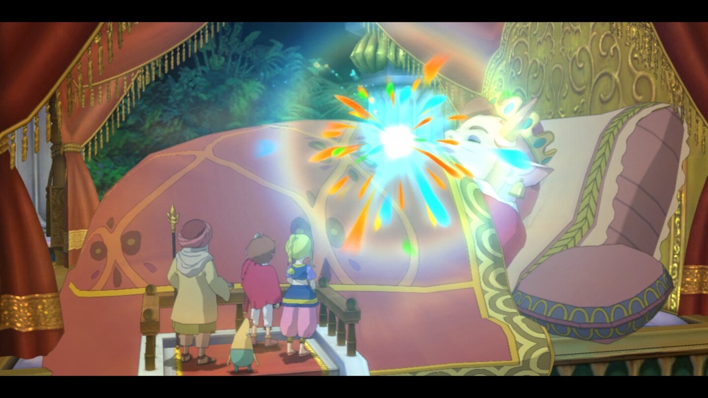 Ni no Kuni: Der Fluch der weißen KöniginHier ruht die Kuhlifin. Aber keine Sorge, das Dickerchen macht nur einen Verdauungsschlaf.