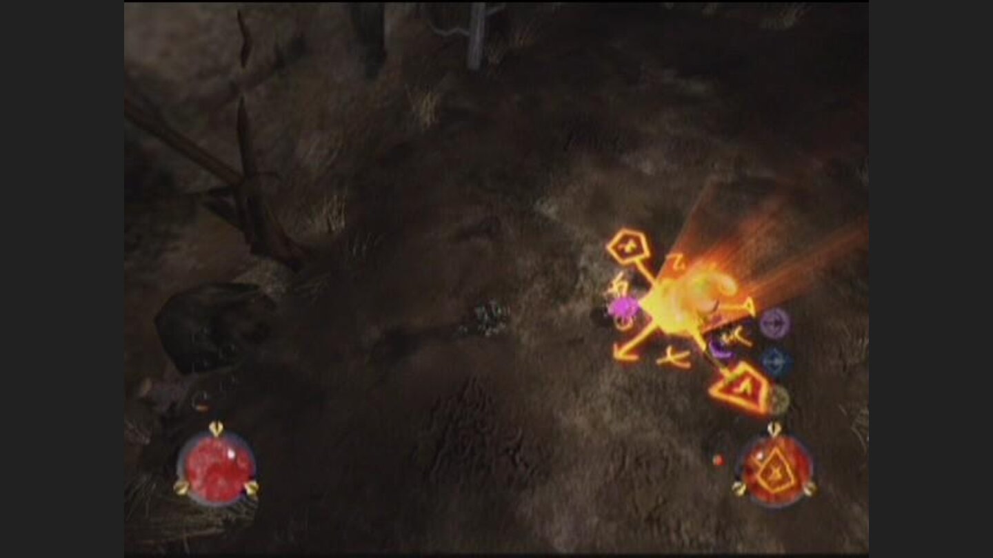 The spells target is where the orb is.