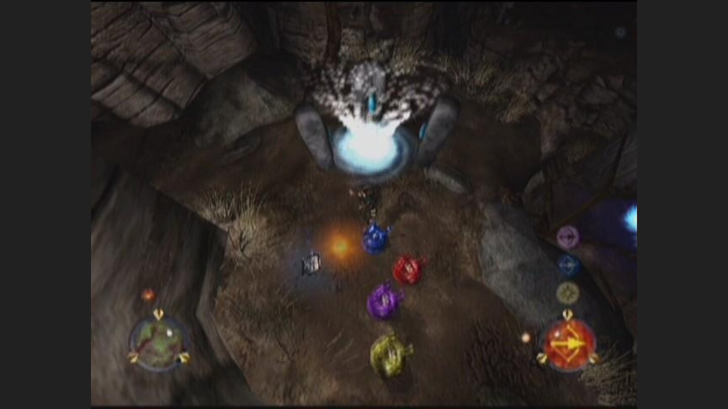 Several different elemental slimes try to get the jump on Arran.
