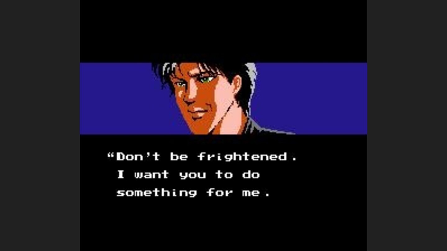 First act ending cinematic, Ryu is given a clue as to where he should go next