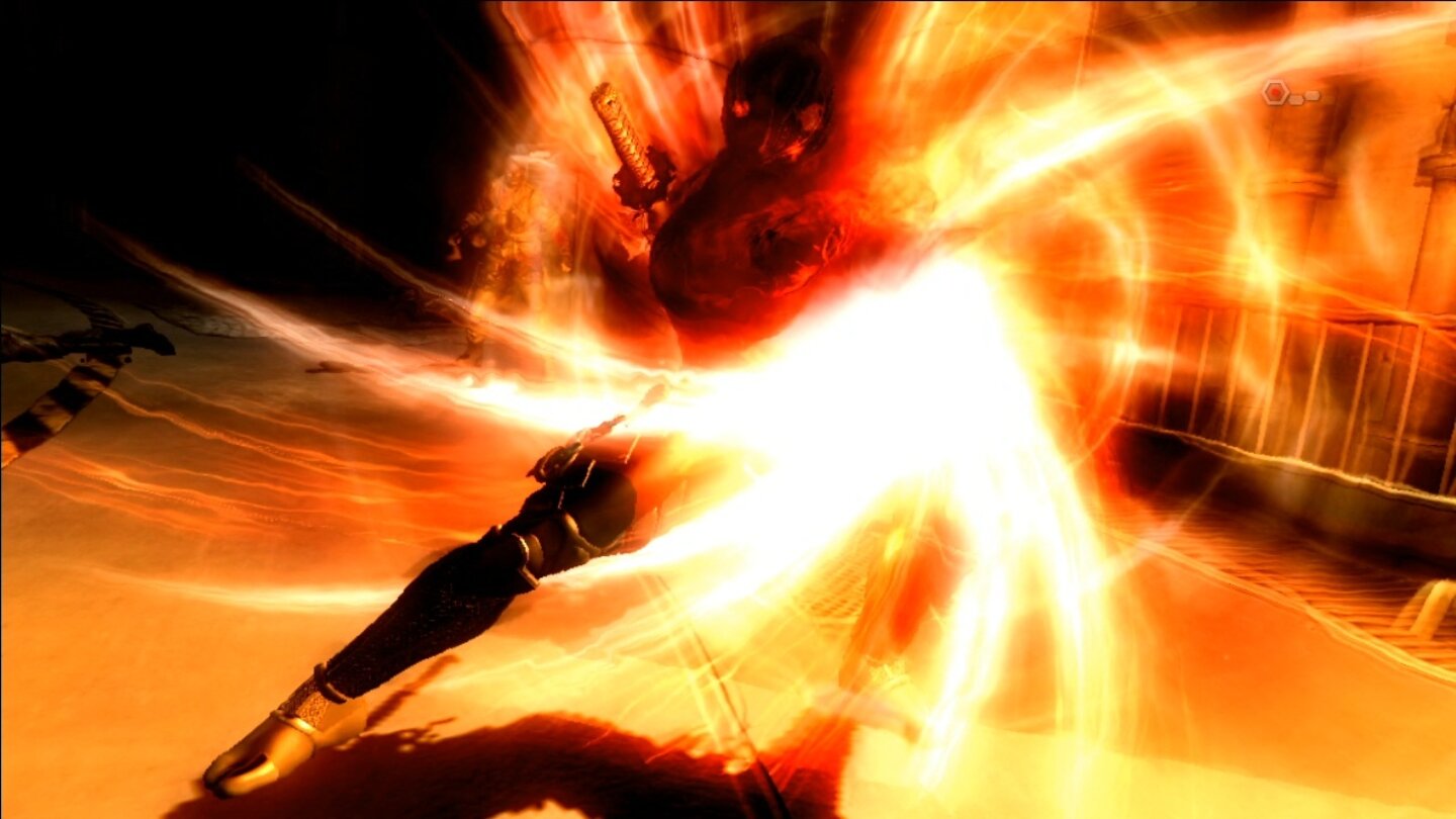 Ninja Gaiden 3... für den Ryu zuerst etwas mit den Armen fuchtelt, um einen Drachen zu beschwören, ...