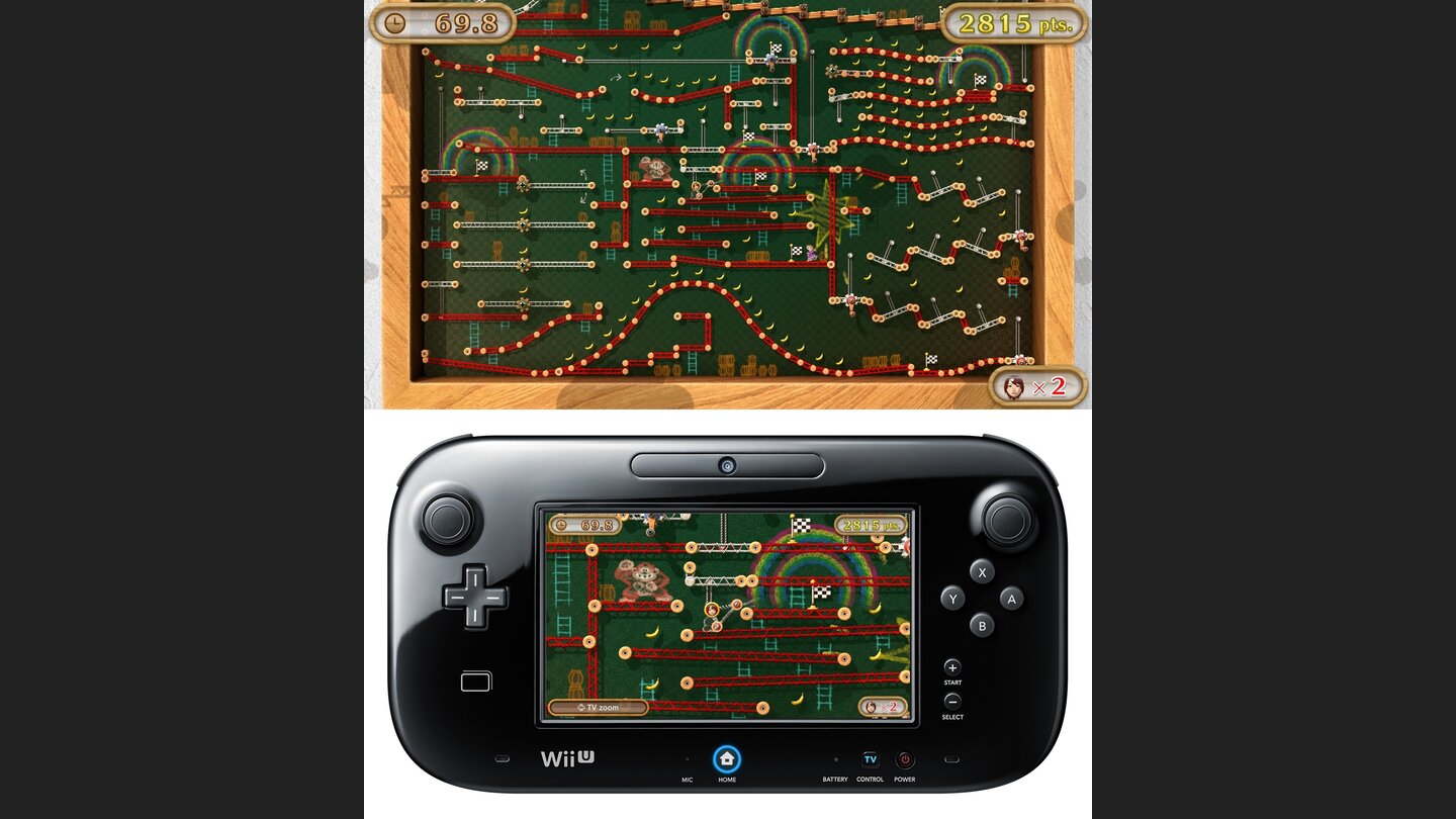 Nintendo LandMit einem Wagen müssen wir durch ein riesiges Labyrinth fahren und dürfen dabei in keine Falle tappen.