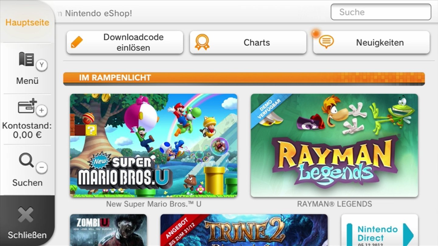 In Nintendos eShop bekommen Sie Apps und Spiele als Download.