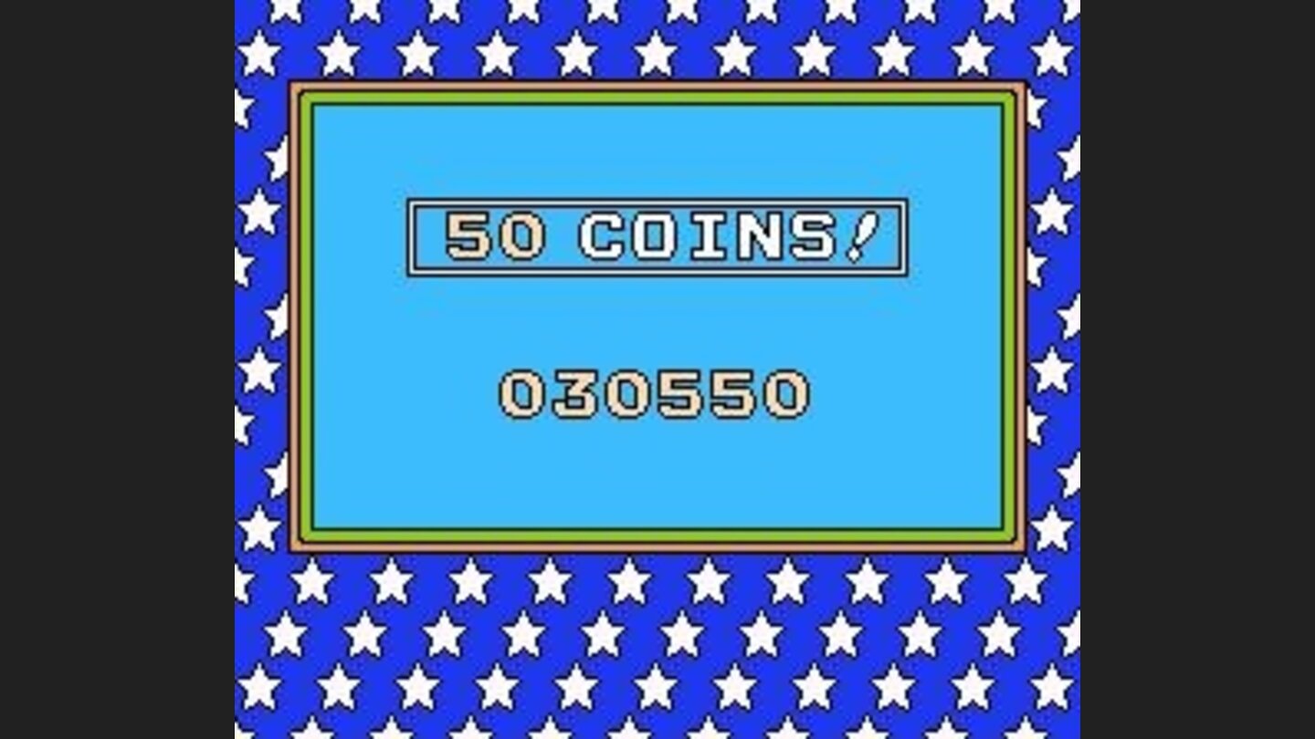Your score after getting 50 coins in Super Mario.