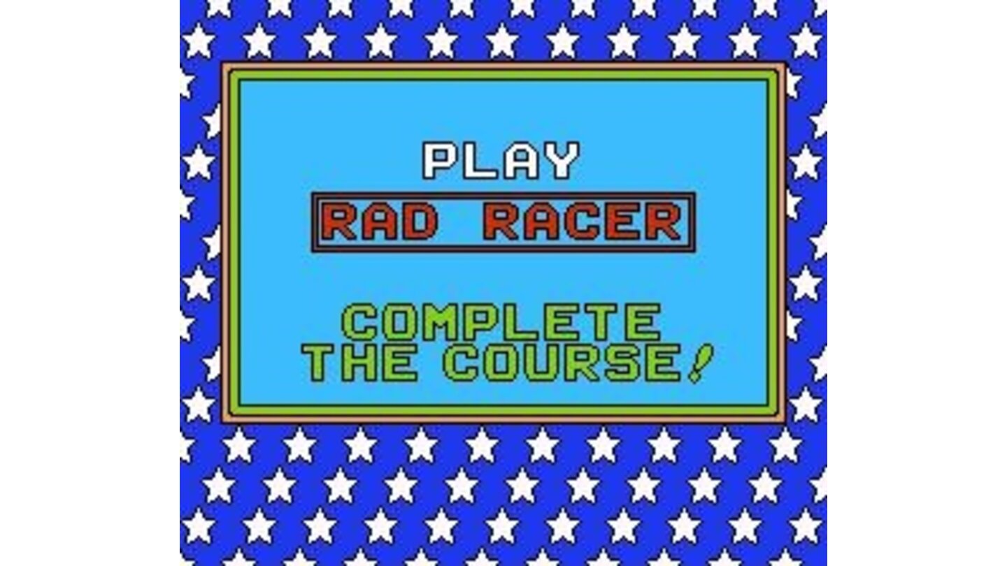 Play Rad Racer - Complete the course