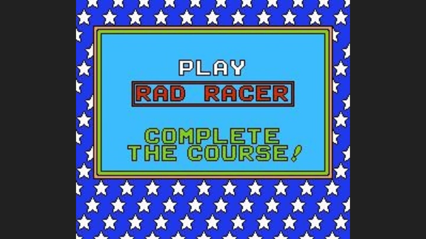 Play Rad Racer - Complete the course