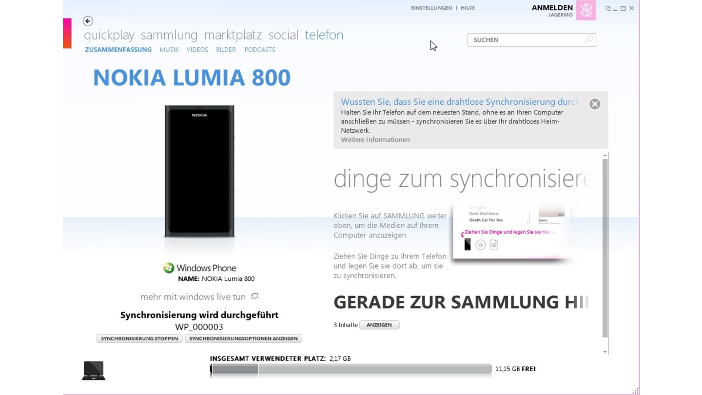Nokia Lumia 800 Einstellungen