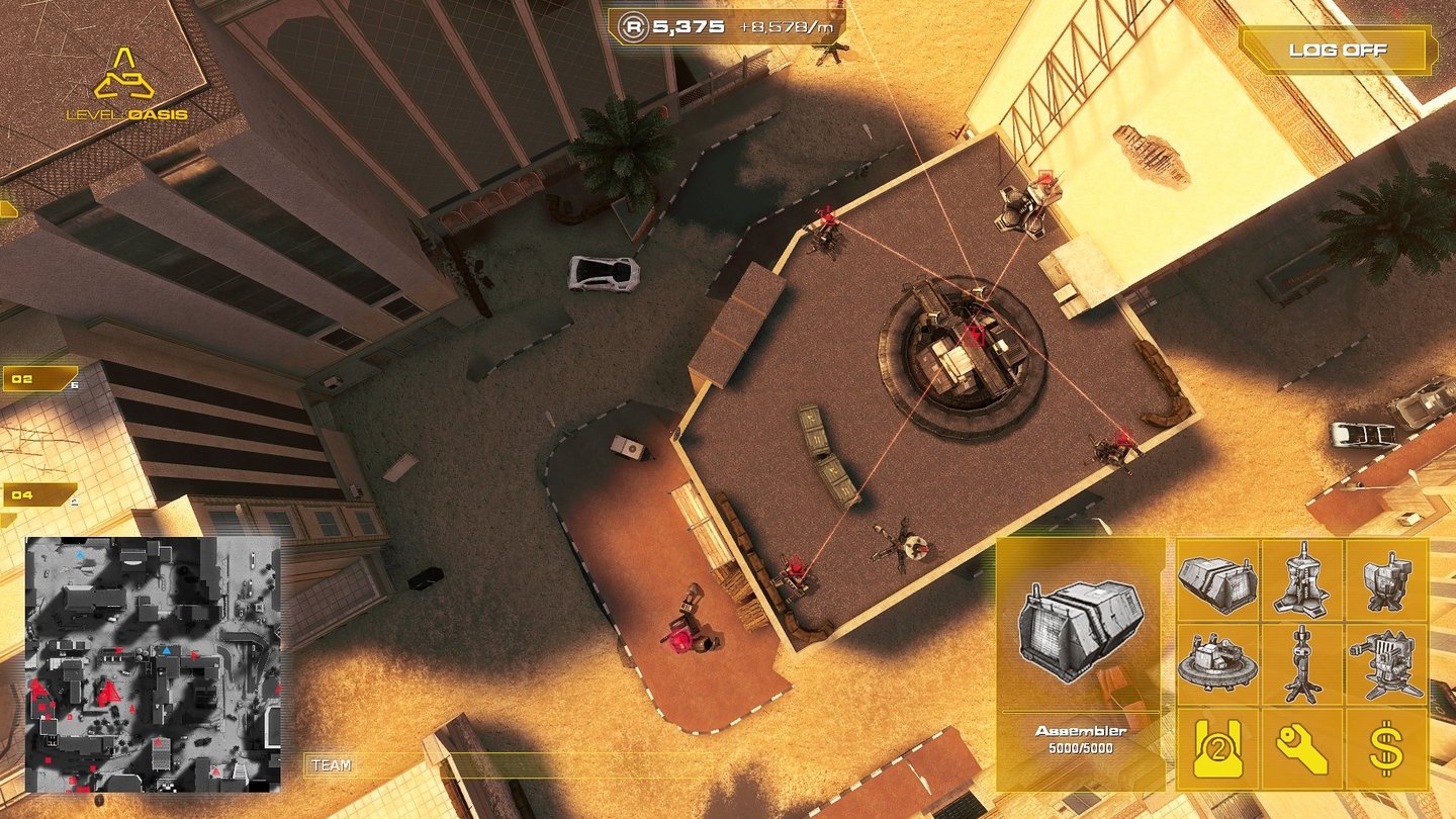 Nuclear DawnDer Multiplayer-Shooter Nuclear Dawn greift neben klassischen Elementen des Shooter-Genres auch auf Dinge zurück, die wir aus Strategiespielen kennen. So lassen sich Gebäude und Verteidigungsanlagen errichten. Dies geschiet über die Strategieansicht, die auf diesen Screenshots zu sehen ist.