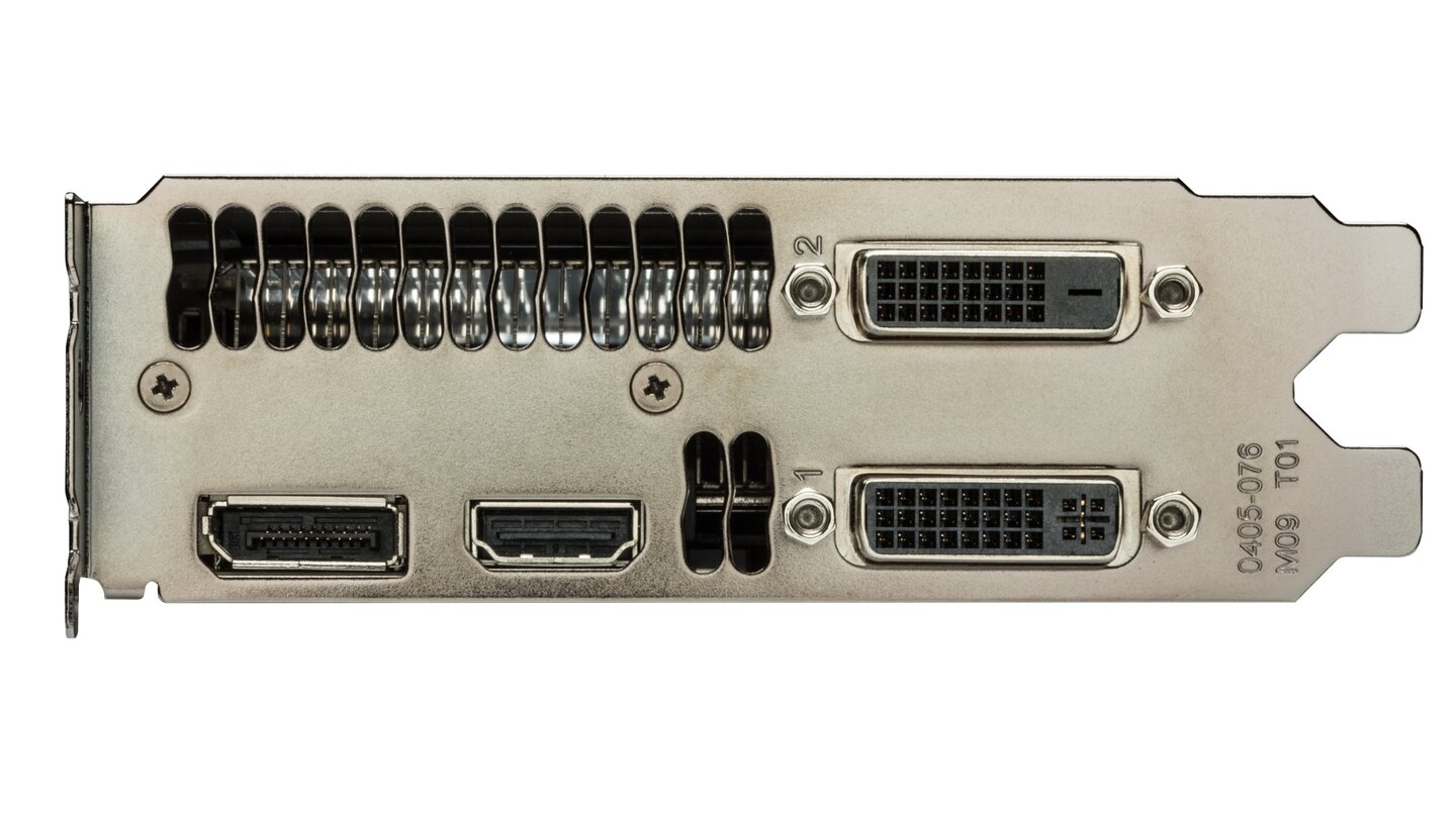 An Anschlüssen bietet die Geforce GTX 770 zwei DVI-Ports, einen Displayport und einen HDMI-Anschluss.