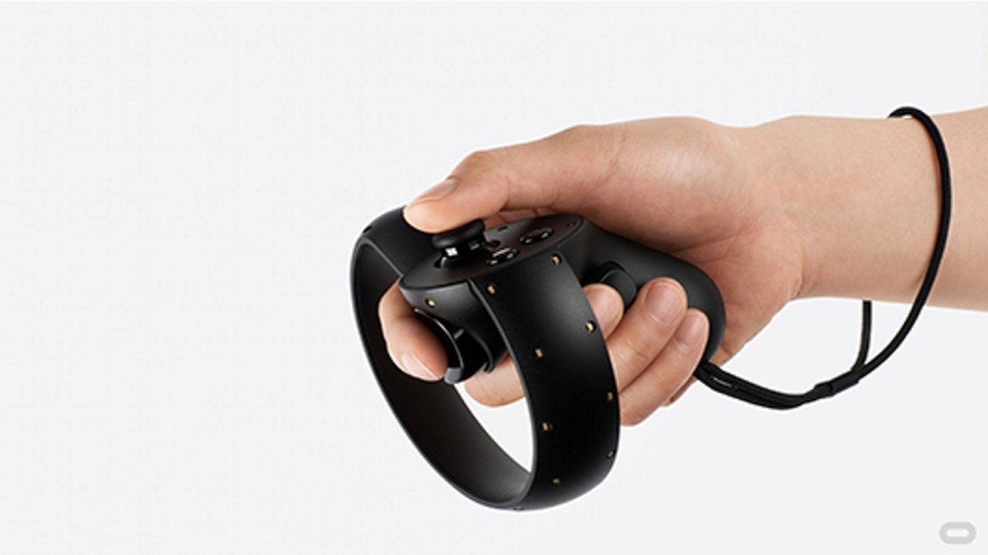 Oculus TouchUnfälle wie zerstörte Screens verhindert das Band um das Handgelenk.