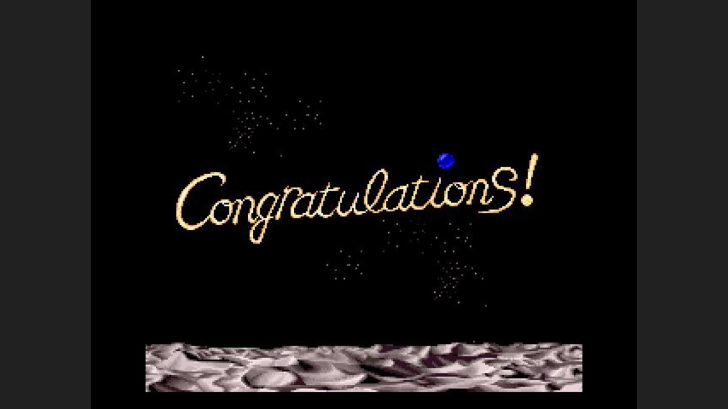 A spinning congratulatory message upon completing a set of boards