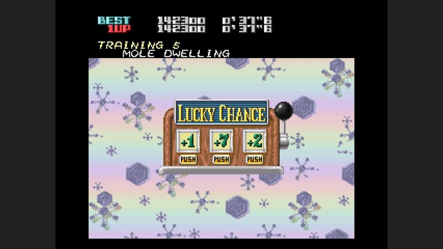 When you just finish a level, youre given a chance to gamble for more time to play the next level with.