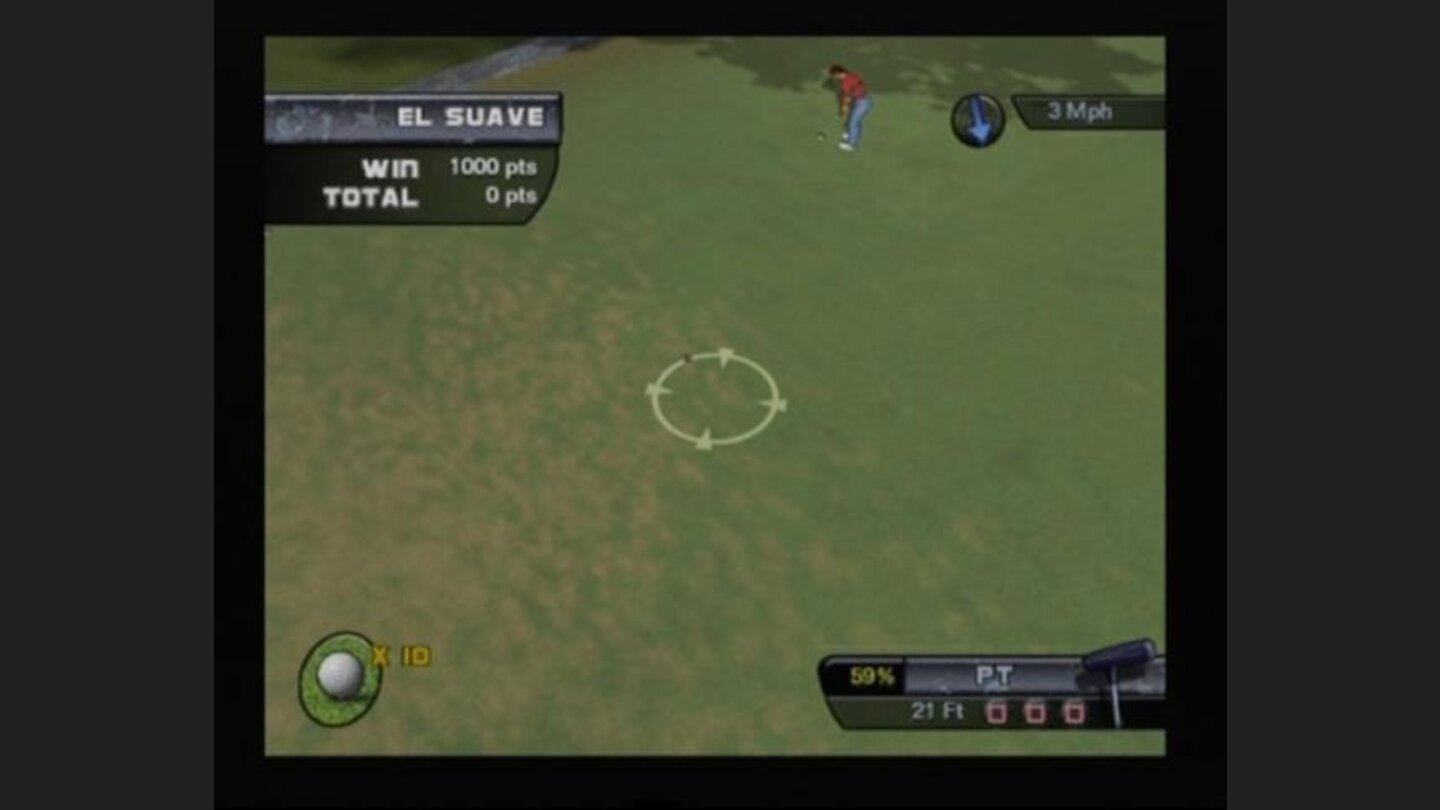 When near the hole, you can switch cameras for better angle