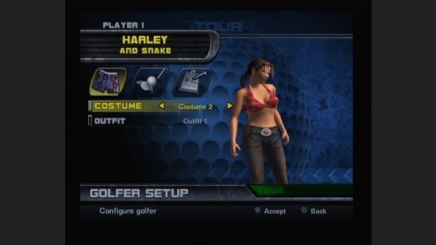 Selecting the costume and outfit for Harley