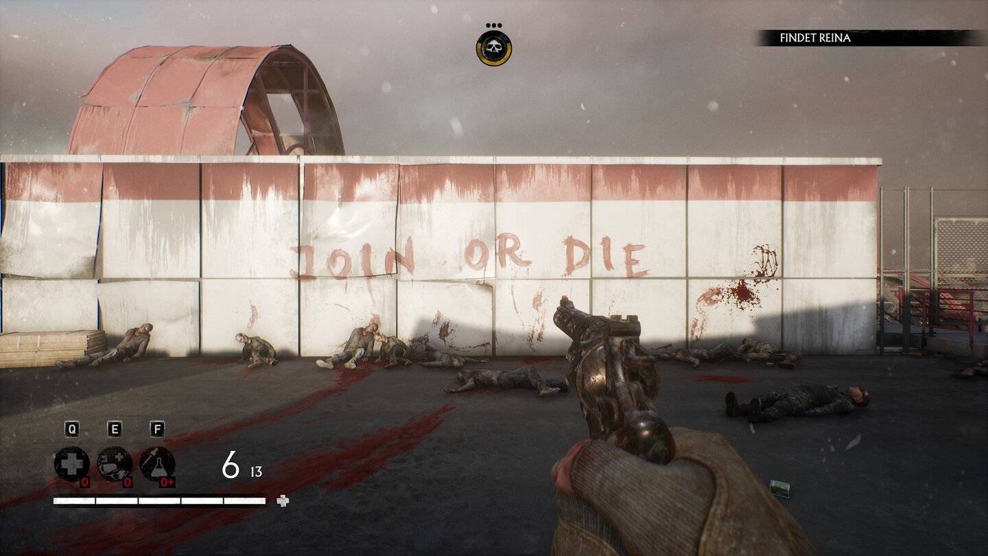 Overkills The Walking DeadIn der Spielwelt finden wir Details über die Welt und Gräueltaten unserer Gegner.