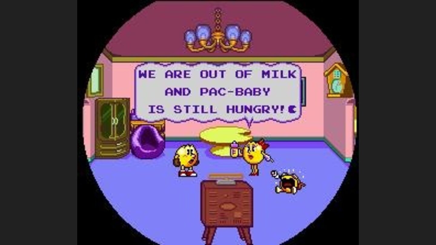 Introduction frame ? Pac-Man and Ms. Pac-Man with a little big trouble...