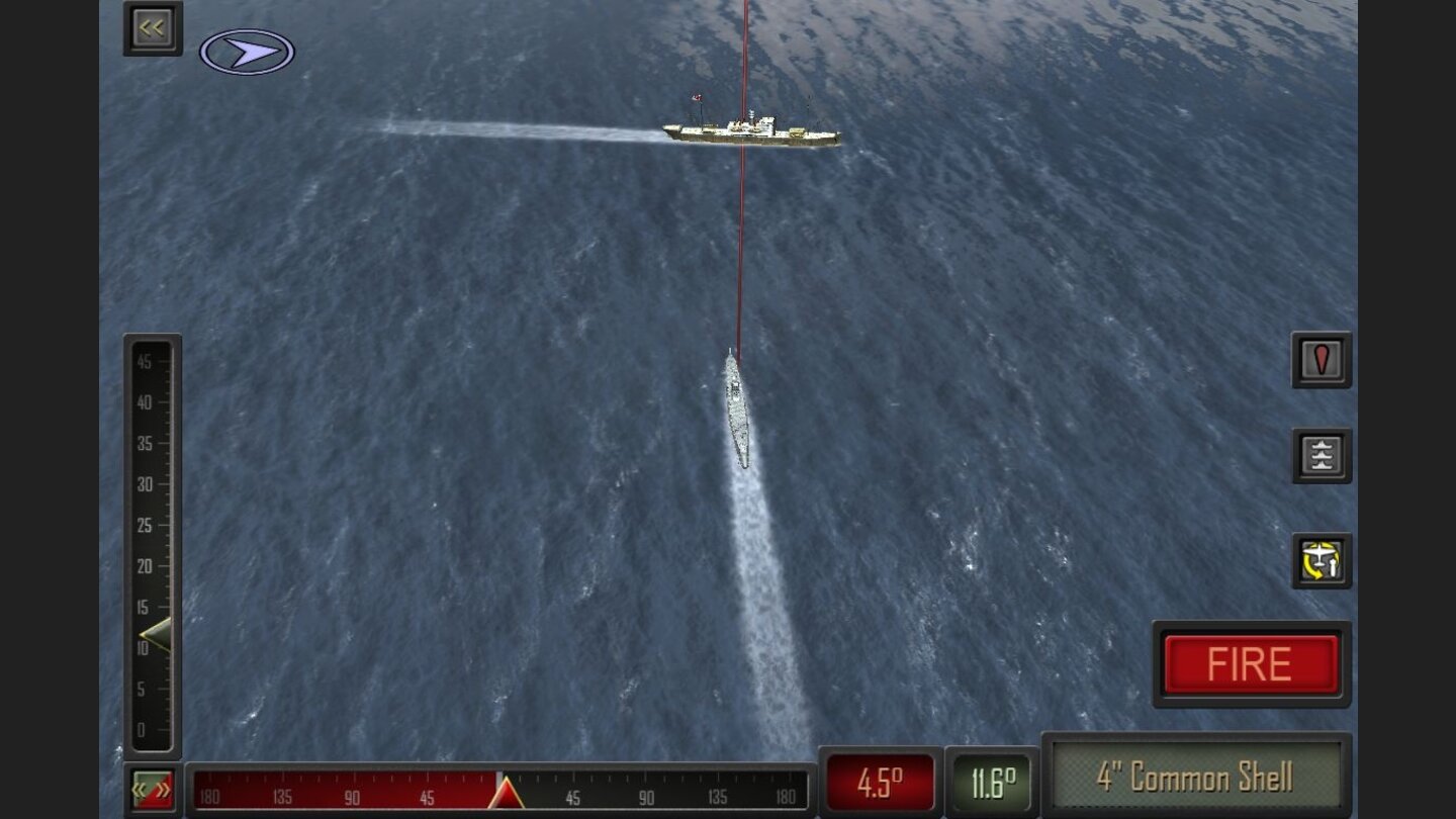 Pacific FleetZielen im Spiel ist dank eines einfachen Strahls auf dem HUD einfach - treffen dagegen schwer.