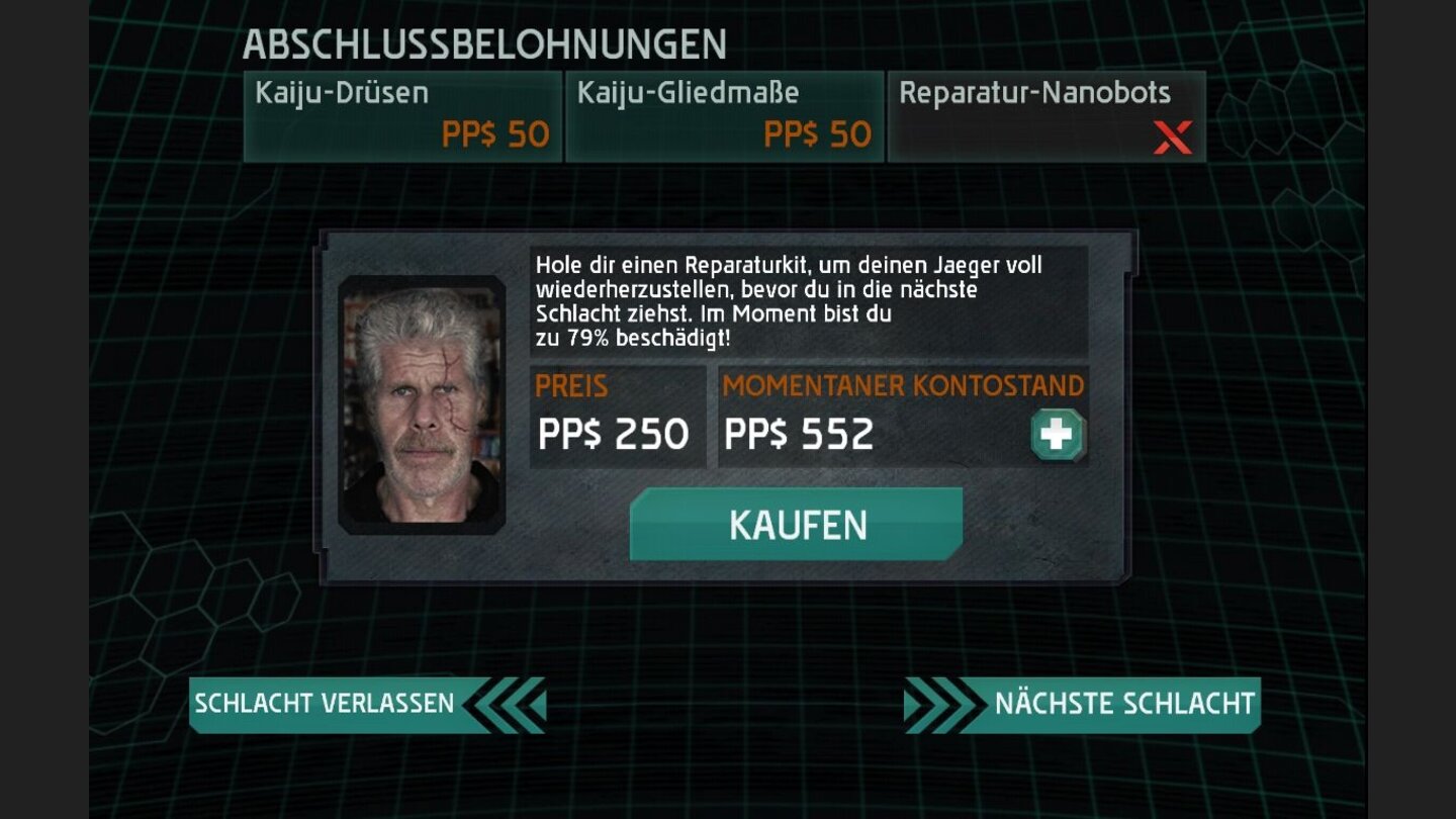 Pacific RimAuf dem Schwarzmarkt können wir zwischen und während den Missionen Verbrauchsgegenstände kaufen.