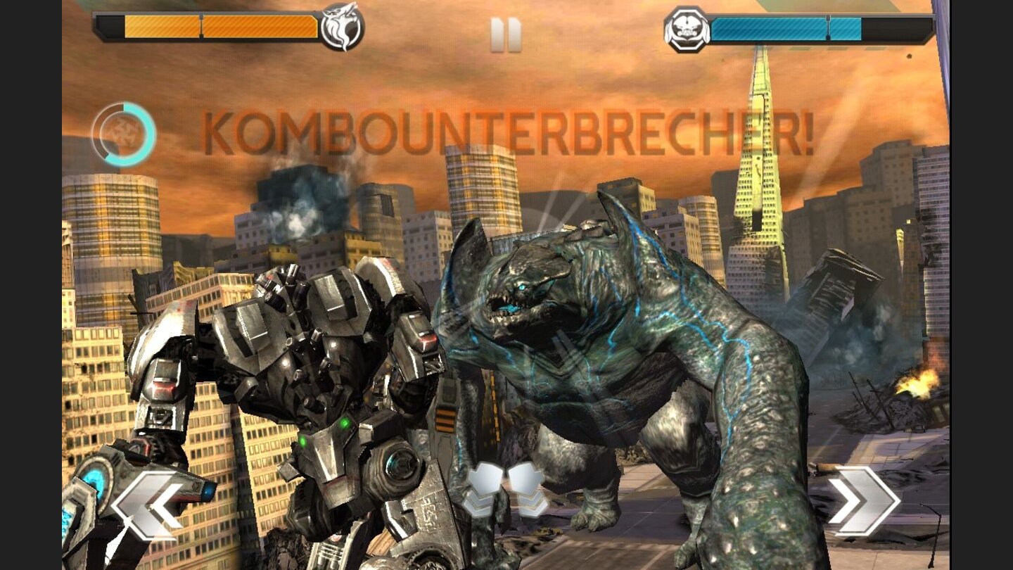 Pacific RimBlockt man eine komplette Angriffsserie des Monsters unterbricht man ihren Angriff und schafft eine Lücke...