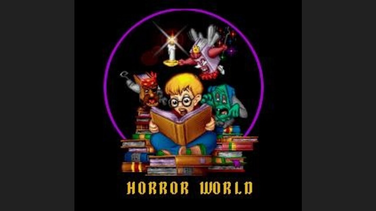 Horror world intro screen.
