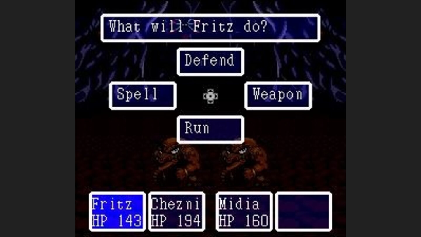 Battle menu 1 - Action