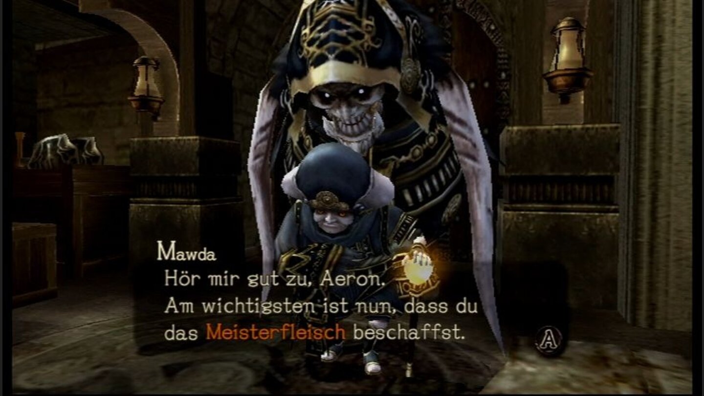 Pandoras TowerDie runzlige Mawda bietet jederzeit kostenlose Infos und kostenpflichtige Gegenstände und Waffen.