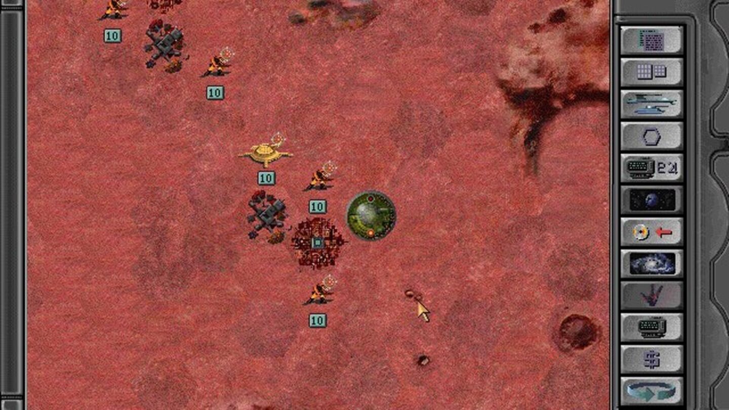 Star General (1997) Ein Jahr später hebt der General ins All ab, das Weltraum-Hexfeldspiel kombiniert Raumschlachten und Bodengefechte auf fernen Planeten. Sieben Rassen sind spielbar, darunter die Menschen.