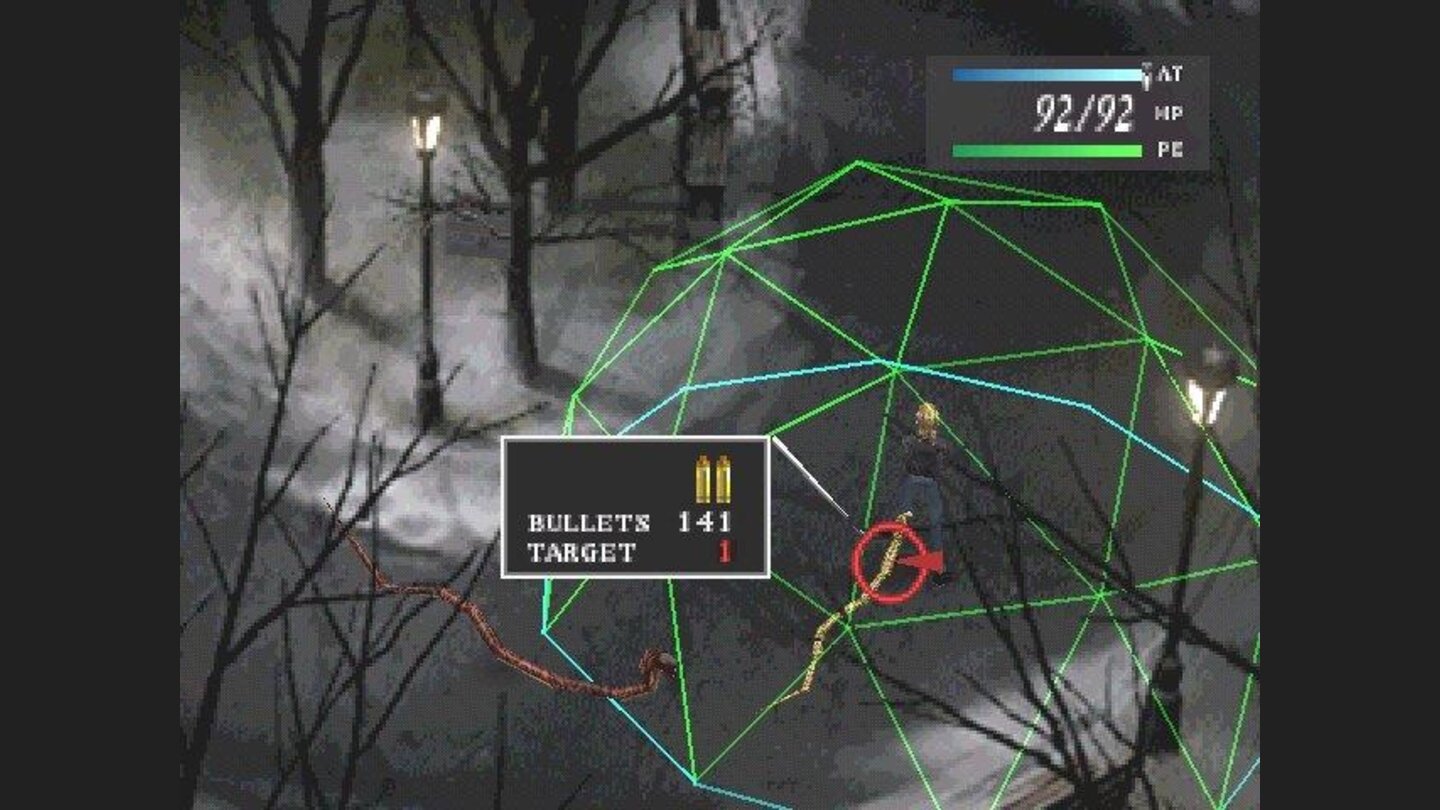 Beside theyre poisonous, snakes do not present much of a threat. The net you see around Aya shows the current weapon range.