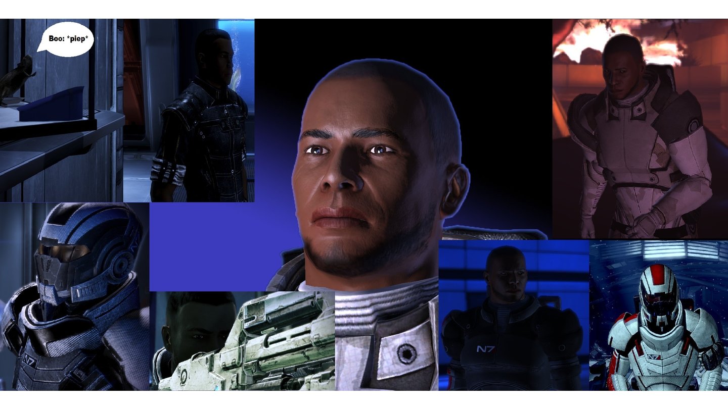 Mass Effect 3 - Shepard-Wettbewerb: Peter ReilenderCharaktername: Ray ShepardMein Protagonist heißt Commander Rick Shepard, er ist ein auf der Erde geborener Kriegsheld. Auf Virmire hat er Wrex und Kaidan verloren. Er hat sich im Laufe des Krieges gegen Saren in Liara T'Soni verliebt und sie in ihn, doch auch Ashley war in ihn verliebt. Bei der Entscheidung hat er sich für Liara entschieden. Commander Shepard hat den Citadel-Rat sterben lassen, damit nicht noch mehr Truppen im Kampf gegen die Sovereign sterben mussten. Commander Shepard hat den Unbekannten immer misstraut und sich trotz der Romanze mit dem Shadow Broker Liara T'Soni, sich in Miranda ohne neue Romanze verliebt.