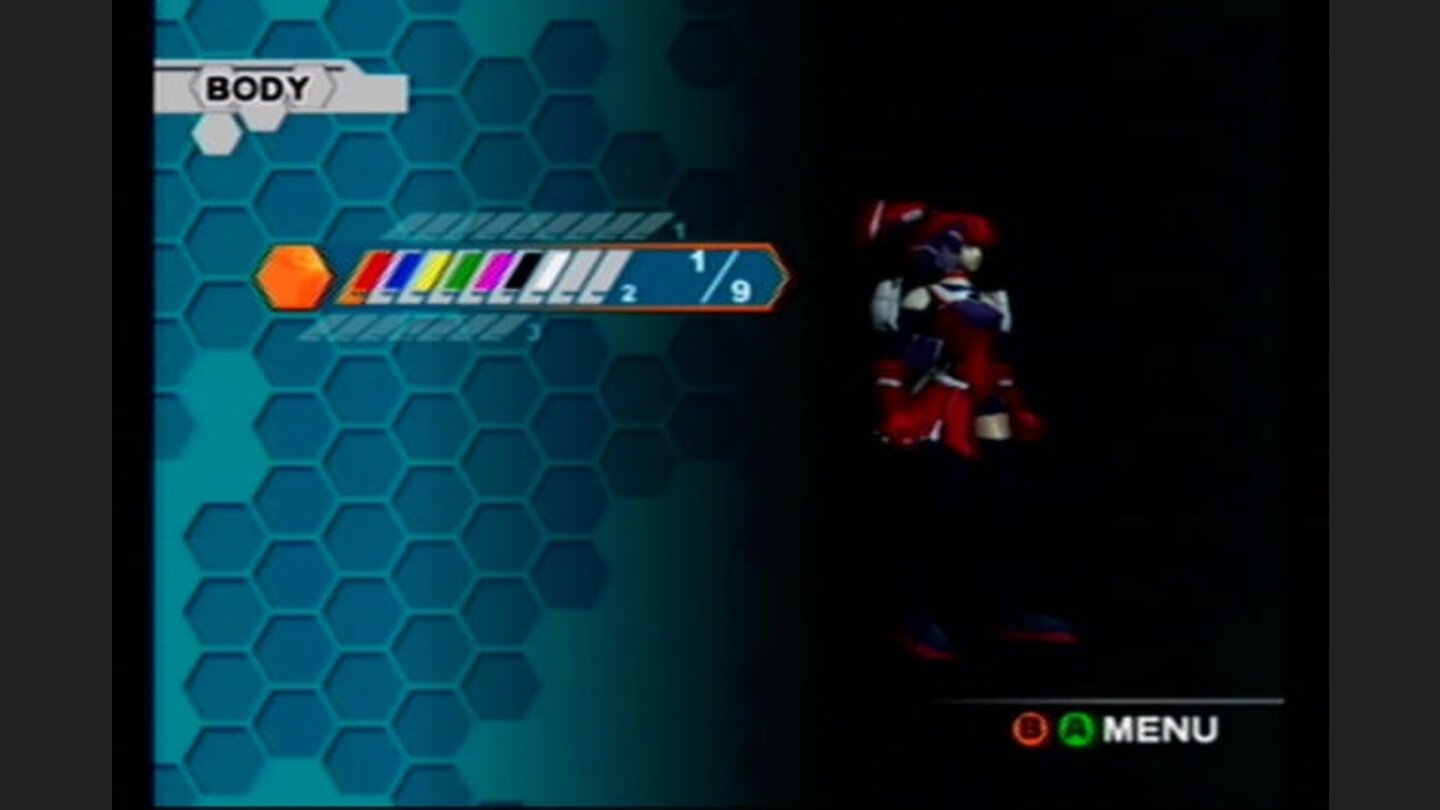 Selecting body color scheme in character select